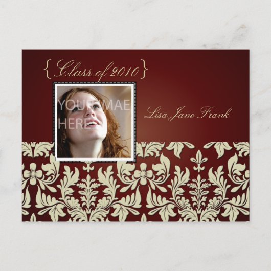 卒業パーティー招待状はがき インビテーションポストカード (正面)