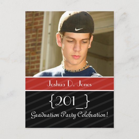 卒業パーティー招待状はがき インビテーションポストカード (正面)