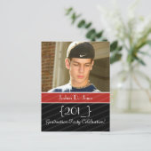 卒業パーティー招待状はがき インビテーションポストカード (スタンド正面)