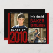 卒業パーティー招待状はがき インビテーションポストカード (正面/裏面)