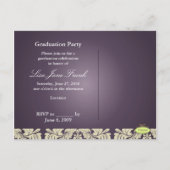 卒業パーティー招待状はがき インビテーションポストカード (裏面)