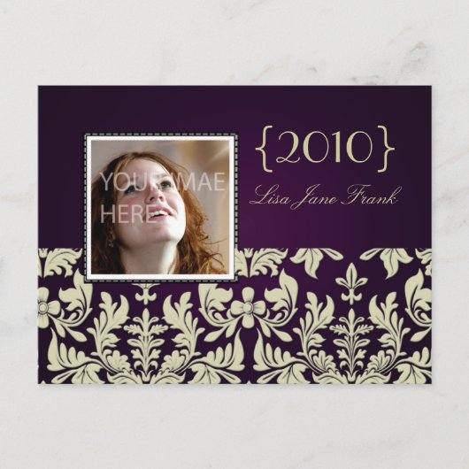 卒業パーティー招待状はがき インビテーションポストカード (正面)