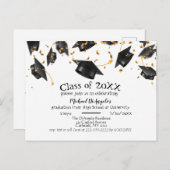 卒業パーティー招待状はがき シーズンポストカード (正面/裏面)