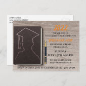 卒業パーティー招待状はがき ポストカード (正面/裏面)