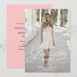 卒業パーティー招待状スクリプトと写真 招待状