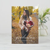 卒業パーティー招待状スクリプトと写真 招待状 (スタンド正面)