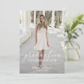 卒業パーティー招待状スクリプトと写真 招待状 (スタンド正面)