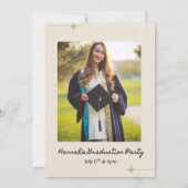 卒業パーティー招待状テンプレート(5 x 7インチ) 招待状 (裏面)