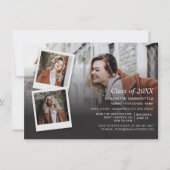 卒業パーティー招待状フォトコラージスクリプト 招待状 (正面)