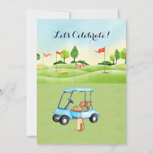 卒業パーティー招待状フォトゴルフ 招待状 (裏面)