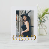 卒業パーティー招待状ミニマル、フォトグラードパーティー 招待状 (スタンド正面)