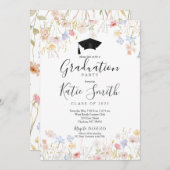 卒業パーティー招待状ワイルドフラワー卒業 招待状 (正面/裏面)
