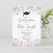 卒業パーティー招待状ワイルドフラワー卒業 招待状 (スタンド正面)