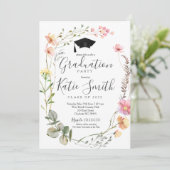 卒業パーティー招待状ワイルドフラワー卒業 招待状 (スタンド正面)