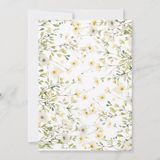 卒業パーティー招待状ワイルドフラワー卒業 招待状 (裏面)