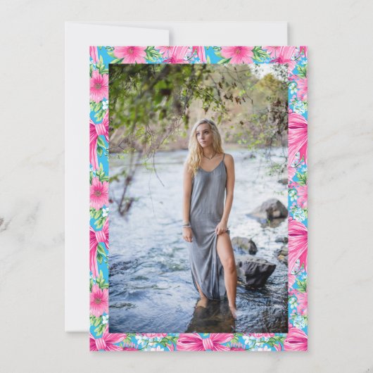 卒業パーティー招待状名門私立校風の卒業 招待状 (裏面)