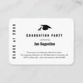 卒業パーティー招待状挿入ページ エンクロージャーカード (正面)