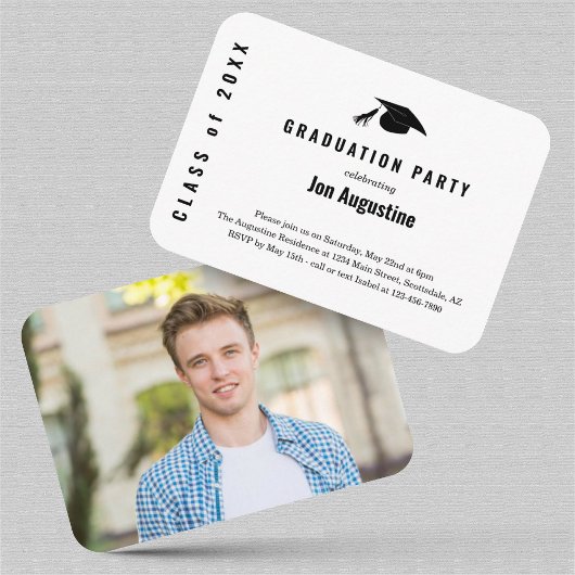 卒業パーティー招待状挿入ページ エンクロージャーカード