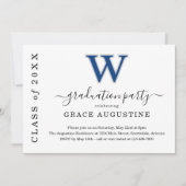 卒業パーティー招待状挿入w – 学校のロゴ 招待状 (正面)