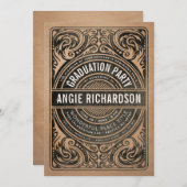 卒業パーティー招待状素朴ズクラフト 招待状 (正面/裏面)