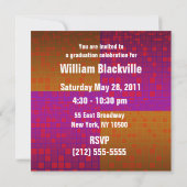 卒業パーティー招待状2011オレンジピンク 招待状 (裏面)