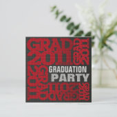 卒業パーティー招待状2011 Red 2 招待状 (スタンド正面)