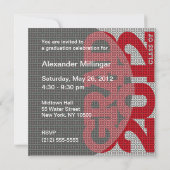 卒業パーティー招待状2012レッド4 招待状 (裏面)