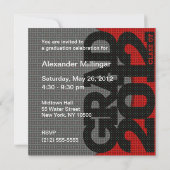 卒業パーティー招待状2012レッド4 招待状 (裏面)