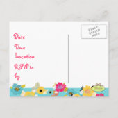 卒業パーティー招待状、はがき インビテーションポストカード (裏面)