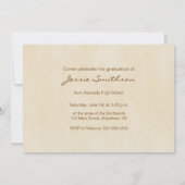 卒業パーティー招待状 - カスタマイズ可能 招待状 (裏面)