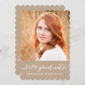 卒業パーティー招待状|クラフト紙2014 招待状 (正面/裏面)