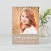 卒業パーティー招待状|クラフト紙2014 招待状 (スタンド正面)