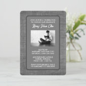 卒業パーティー招待状[グレー] 案内状 (スタンド正面)