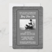 卒業パーティー招待状[グレー] 案内状 (正面)