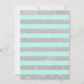 卒業パーティー招待状 – シルバーターコイズ 招待状 (裏面)