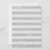 卒業パーティー招待状 - シルバー ホワイト 招待状 (裏面)