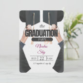 卒業パーティー招待状-スタイリッシュデザイン 招待状 (スタンド正面)