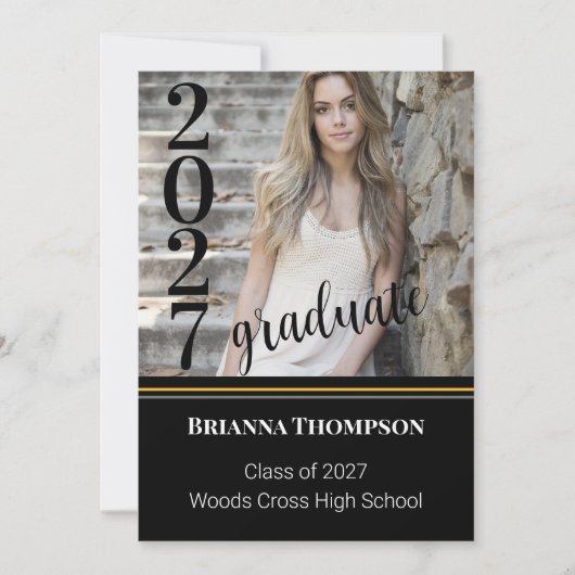 卒業パーティー招待状 セーブザデート (正面)