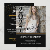 卒業パーティー招待状 セーブザデート (正面/裏面)