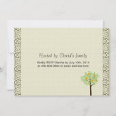 卒業パーティー招待状.リンゴ果樹。 招待状 (裏面)