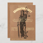 卒業パーティー招待状 | レディ・ジャスティス 招待状 (正面/裏面)