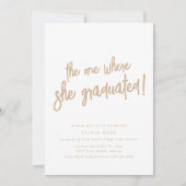 卒業パーティー招待状「彼女が卒業したあの日」 招待状 (正面)