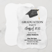 卒業パーティー招待状 招待状 (正面/裏面)