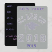 卒業パーティー招待状 招待状 (正面/裏面)