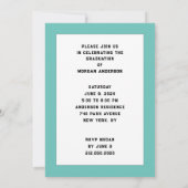 卒業パーティー招待状 招待状 (裏面)