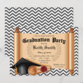 卒業パーティー招待状 招待状 (正面/裏面)