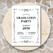 卒業パーティー招待状 現代の卒業生パーティー 招待状