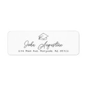 卒業パーティー招待状/発表住所 ラベル (正面)