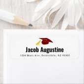 卒業パーティー招待状/発表住所 ラベル (インサイチュ)