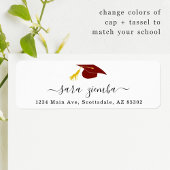 卒業パーティー招待状/発表住所 ラベル